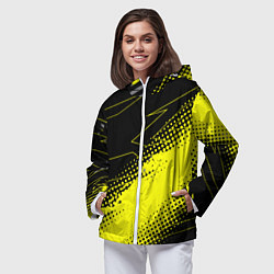 Ветровка с капюшоном женская Bona Fide Одежда для фитнеcа, цвет: 3D-белый — фото 2