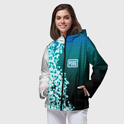Ветровка с капюшоном женская PUBG, цвет: 3D-черный — фото 2
