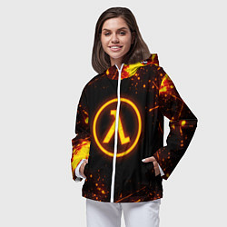 Ветровка с капюшоном женская HALF-LIFE 3, цвет: 3D-белый — фото 2