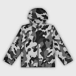Ветровка с капюшоном женская ГОРОДСКОЙ КАМУФЛЯЖ, цвет: 3D-черный