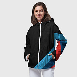 Ветровка с капюшоном женская BMW MASK, цвет: 3D-белый — фото 2