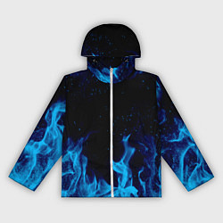 Ветровка с капюшоном женская СИНИЙ ОГОНЬ, цвет: 3D-белый