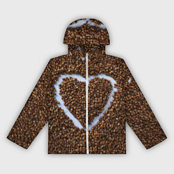 Ветровка с капюшоном женская I love гречка, цвет: 3D-белый