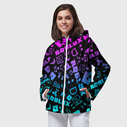 Ветровка с капюшоном женская Roblox, цвет: 3D-белый — фото 2