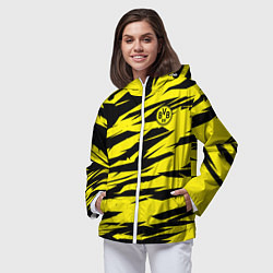 Ветровка с капюшоном женская FC Borussia, цвет: 3D-белый — фото 2