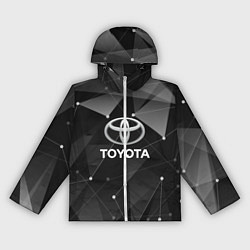 Ветровка с капюшоном женская TOYOTA, цвет: 3D-белый