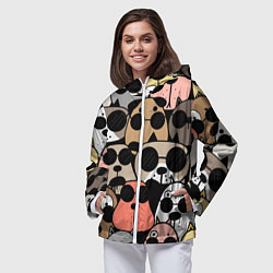 Ветровка с капюшоном женская Серьезные псы, цвет: 3D-белый — фото 2