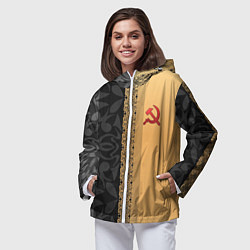 Ветровка с капюшоном женская СССР, цвет: 3D-белый — фото 2