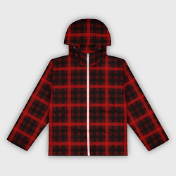 Ветровка с капюшоном женская Шотландка, цвет: 3D-белый