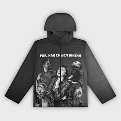 Ветровка с капюшоном женская Рок, как смысл жизни, цвет: 3D-черный