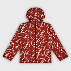 Ветровка с капюшоном женская The Flash Logo Pattern, цвет: 3D-черный