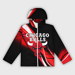Ветровка с капюшоном женская CHICAGO BULLS, цвет: 3D-белый