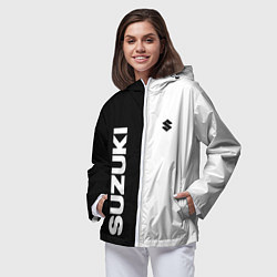 Ветровка с капюшоном женская Suzuki Z, цвет: 3D-белый — фото 2