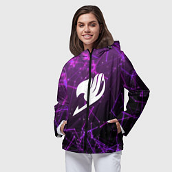 Ветровка с капюшоном женская Fairy Tail, цвет: 3D-черный — фото 2