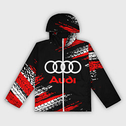 Ветровка с капюшоном женская AUDI, цвет: 3D-белый