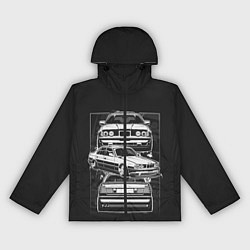 Ветровка с капюшоном женская BMW, цвет: 3D-черный