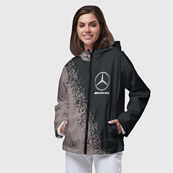 Ветровка с капюшоном женская MERCEDES МЕРСЕДЕС, цвет: 3D-черный — фото 2