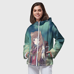 Ветровка с капюшоном женская Рафталия, цвет: 3D-белый — фото 2