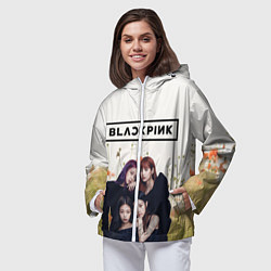 Ветровка с капюшоном женская BlackPink, цвет: 3D-белый — фото 2