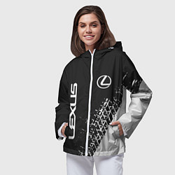 Ветровка с капюшоном женская LEXUS ЛЕКСУС, цвет: 3D-белый — фото 2