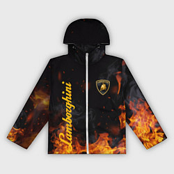 Ветровка с капюшоном женская LAMBORGHINI, цвет: 3D-белый