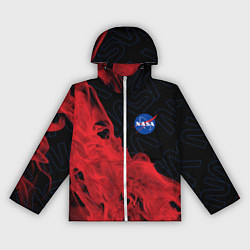 Ветровка с капюшоном женская NASA НАСА, цвет: 3D-белый