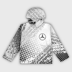 Ветровка с капюшоном женская Mercedes-Benz, цвет: 3D-белый