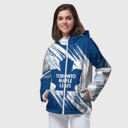 Ветровка с капюшоном женская Toronto Maple Leafs,, цвет: 3D-белый — фото 2