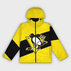 Ветровка с капюшоном женская Питтсбург Пингвинз, цвет: 3D-черный