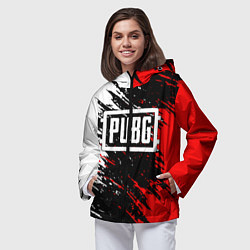 Ветровка с капюшоном женская PUBG, цвет: 3D-черный — фото 2