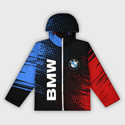 Ветровка с капюшоном женская BMW ТЕКСТУРА, цвет: 3D-белый