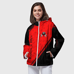 Ветровка с капюшоном женская КОРОЛЬ И ШУТ, цвет: 3D-белый — фото 2