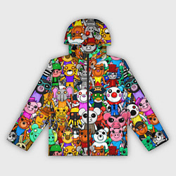 Ветровка с капюшоном женская ROBLOX PIGGY, цвет: 3D-черный