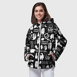 Ветровка с капюшоном женская AMONG US, цвет: 3D-белый — фото 2