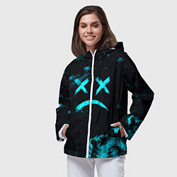 Ветровка с капюшоном женская Lil Peep, цвет: 3D-белый — фото 2