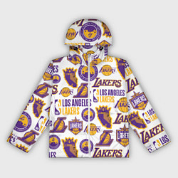 Ветровка с капюшоном женская LAKERS LOGO, цвет: 3D-белый