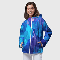 Ветровка с капюшоном женская NEON CRYSTALLS, цвет: 3D-белый — фото 2