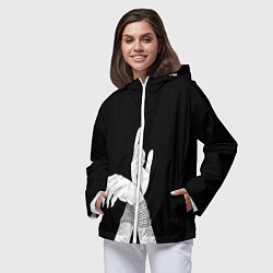 Ветровка с капюшоном женская Связанные руки эстетика, цвет: 3D-белый — фото 2