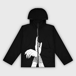 Ветровка с капюшоном женская Связанные руки эстетика, цвет: 3D-черный