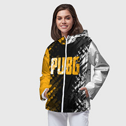 Ветровка с капюшоном женская PUBG, цвет: 3D-белый — фото 2