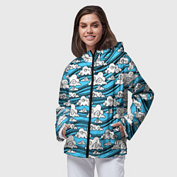 Ветровка с капюшоном женская КИМОНО ТАНДЖИРО, цвет: 3D-черный — фото 2