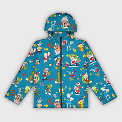 Ветровка с капюшоном женская Looney Tunes Christmas, цвет: 3D-черный