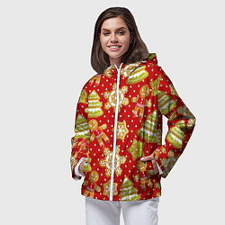 Ветровка с капюшоном женская С Новым Годом!, цвет: 3D-белый — фото 2