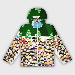 Ветровка с капюшоном женская Южный Парк South Park, цвет: 3D-белый