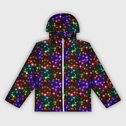Ветровка с капюшоном женская Разноцветное Сияние, цвет: 3D-белый