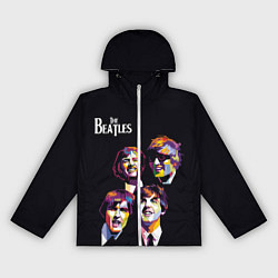 Ветровка с капюшоном женская The Beatles, цвет: 3D-белый