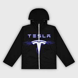 Ветровка с капюшоном женская TESLA, цвет: 3D-белый