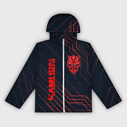 Ветровка с капюшоном женская CYBERPUNK 2077 samurai, цвет: 3D-белый