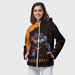 Ветровка с капюшоном женская Огр Dota 2, цвет: 3D-белый — фото 2
