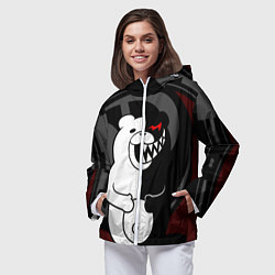 Ветровка с капюшоном женская MONOKUMA МОНОКУМА DANGANRO, цвет: 3D-белый — фото 2